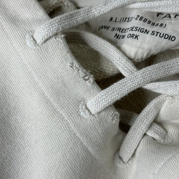 Nili Lotan Fletcher Lace Up Hoodie in Eggshell Size XS - Picture 11 of 14